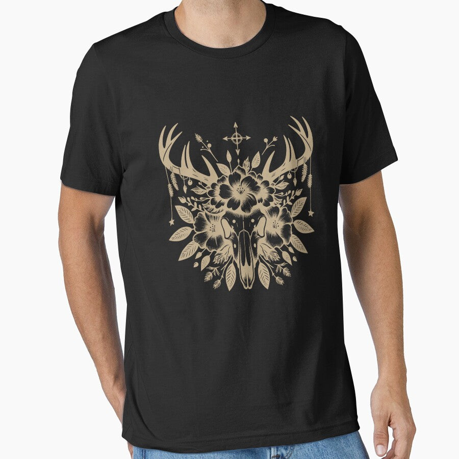 deer skull nu goth illustration by SKULLARTISTRY