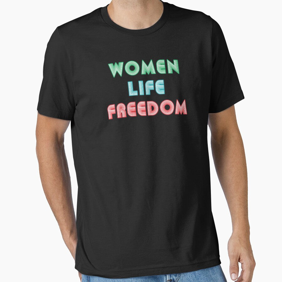 Women Life Freedom - Neon Text by Whimsical  Thinker