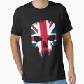 British Flag Souvenir Gift Country Skull United Kingdom by DadJokeDescript
