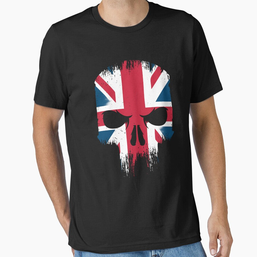 British Flag Souvenir Gift Country Skull United Kingdom by DadJokeDescript