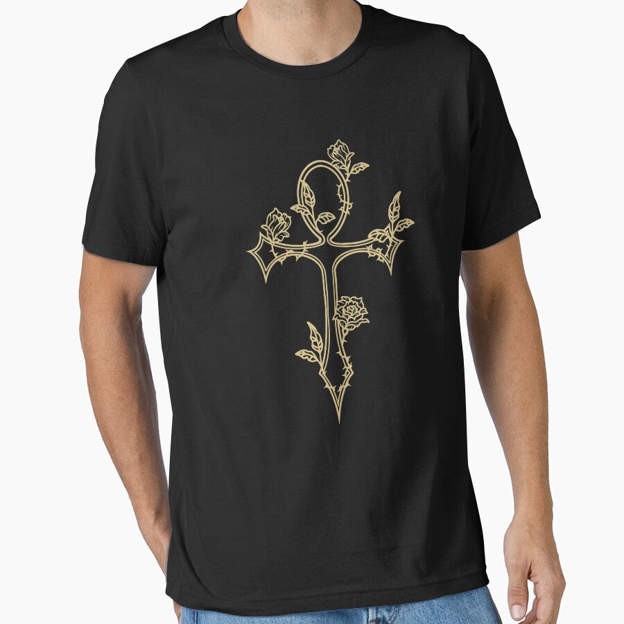 Gothic and Egyptian Symbol Ankh with Roses Goth by FalkDania