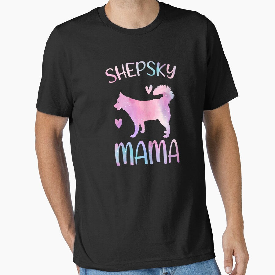Shepsky Mom Shirt, Watercolor Dog Mom, Shepsky dog Mama mother, Shepsky Owner Mom Chritmas Birthday Gift by xlnv