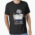 Live Laugh Toaster Bath Funny Saying smiley Cartoon by SkeletonsDanger