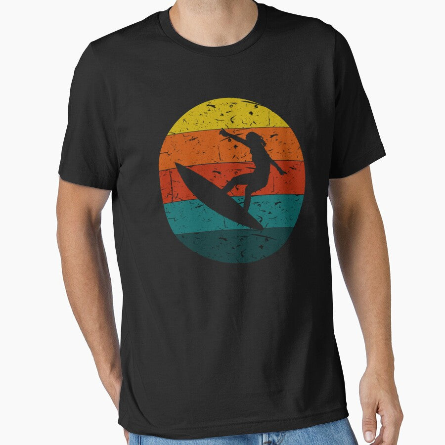 vintage retro Surfing gift by rachidhaz