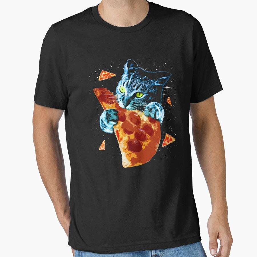 Pizza Cat in Space by ROBOTFACE T-Shirts
