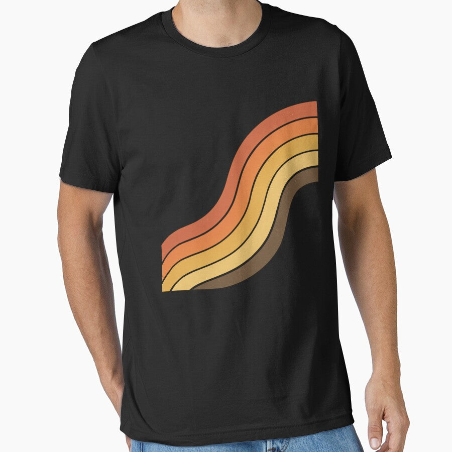 Retro 70s Summer Stripes – Vintage Wavy Design by PrintHorizonD