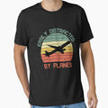 Easily Distracted by Airplanes – Vintage retro sunset funny saying planes by SkeletonsDanger