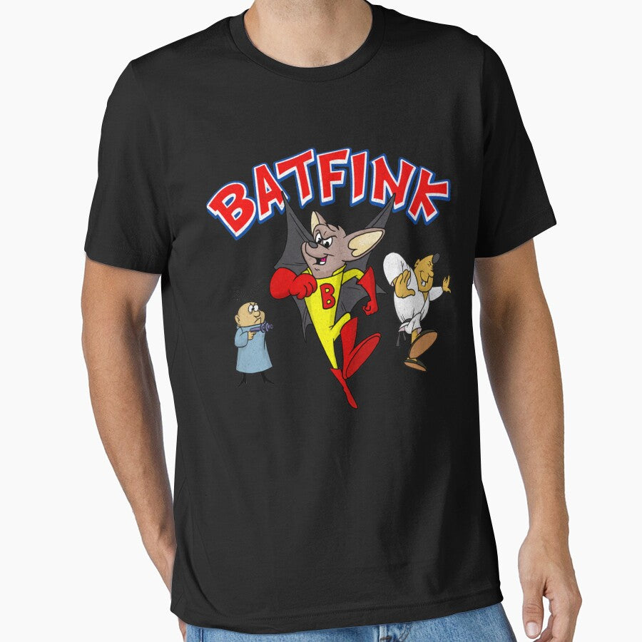 Batfink the Bat Superhero 60s Cartoon Character, his aide Karate, and Villain Hugo A-Go-Go  Classic by OdelinHernandez