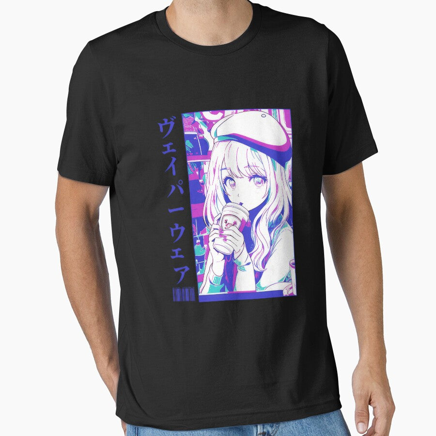 Aesthetic Vaporwave Anime Manga Girl Japanese Streetwear #275 by mika-gallery
