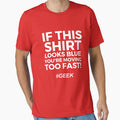 Red Blue Science Geek Shirt - Physics Science Geek T-Shirt by NativOrganics