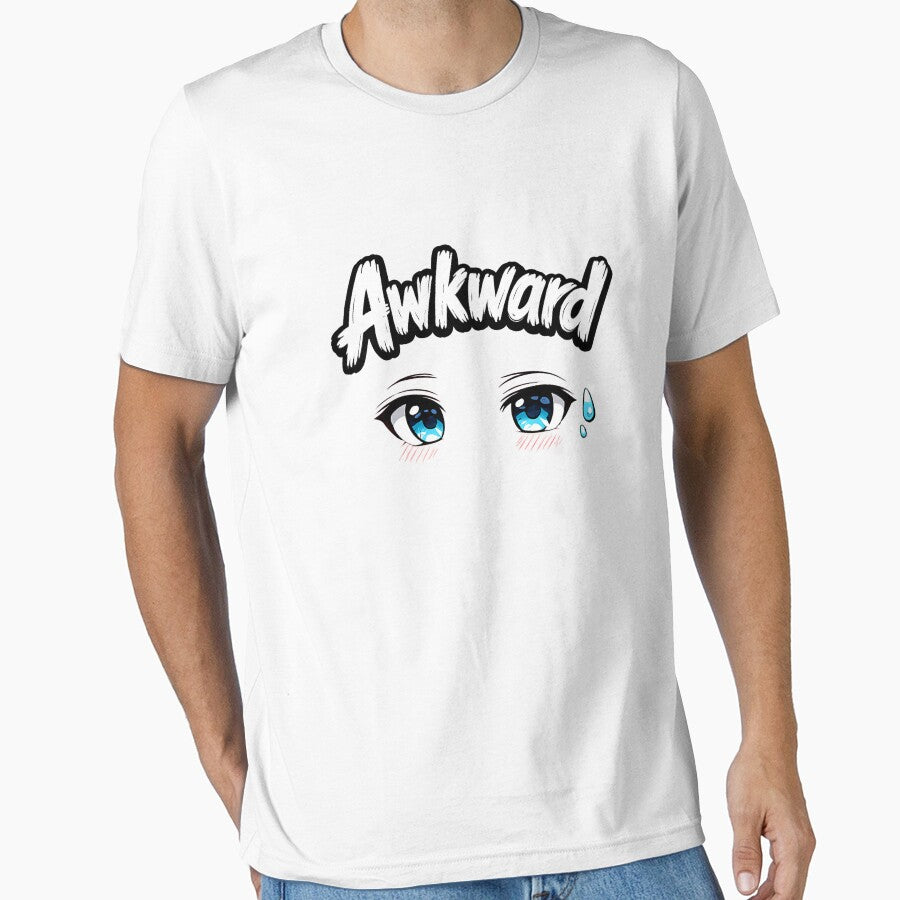 Awkward Anime Eyes Funny Kawaii Shirt | Introvert Anime Fan Design by Just An Anime Fan Shop