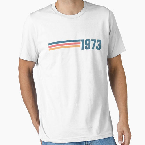 1973 Retro Stripes - Vintage Year T-Shirt by 99 Organizers