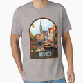 Bruges Vintage Travel Illustration by HomeLivingCo