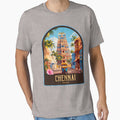 Chennai Vintage Travel Illustration by HomeLivingCo