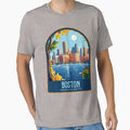 Boston Vintage Travel Illustration by HomeLivingCo
