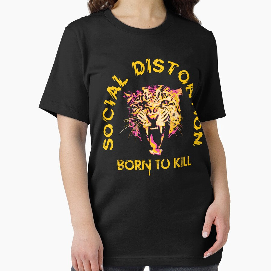 Social Distortion Born To Kill Vintage Tiger Punk Rock Design by phoebelevine