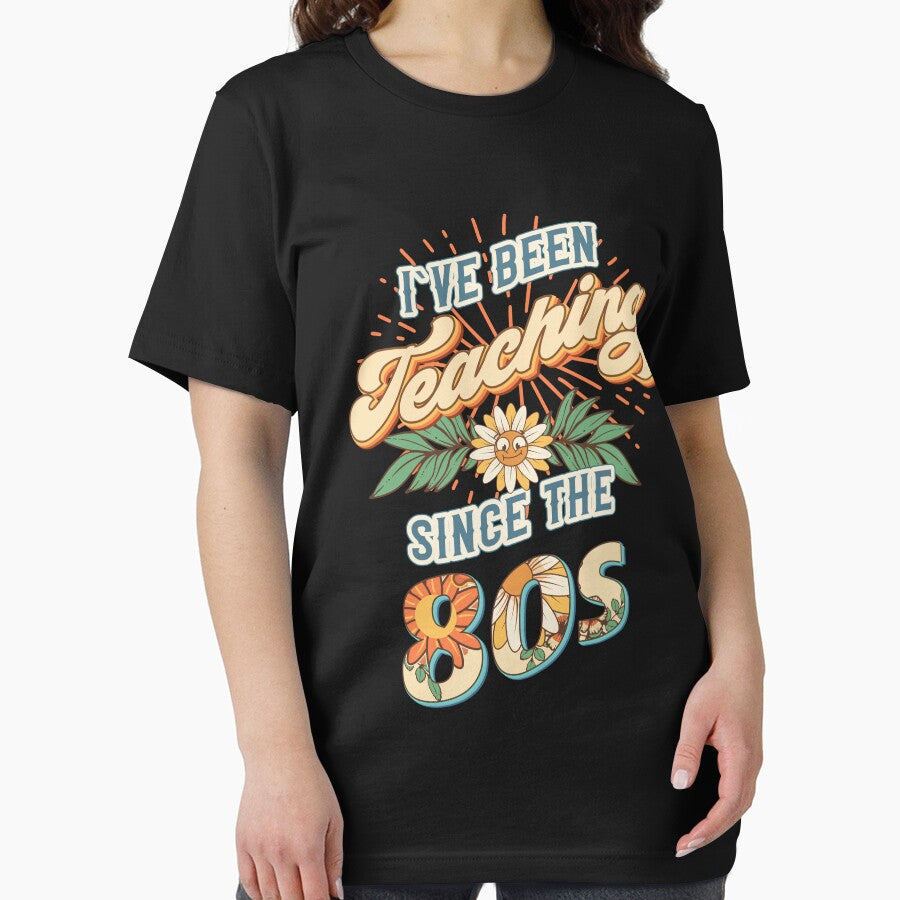 I ve been teaching since the 80s Groovy retro quote  gift for teacher Vintage floral pattern by HomeCoquette