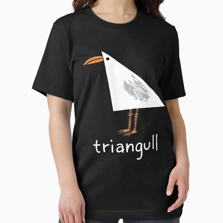 Triangull Funny Seagull Geometry Pun Cute Bird Illustration by OddPopARt