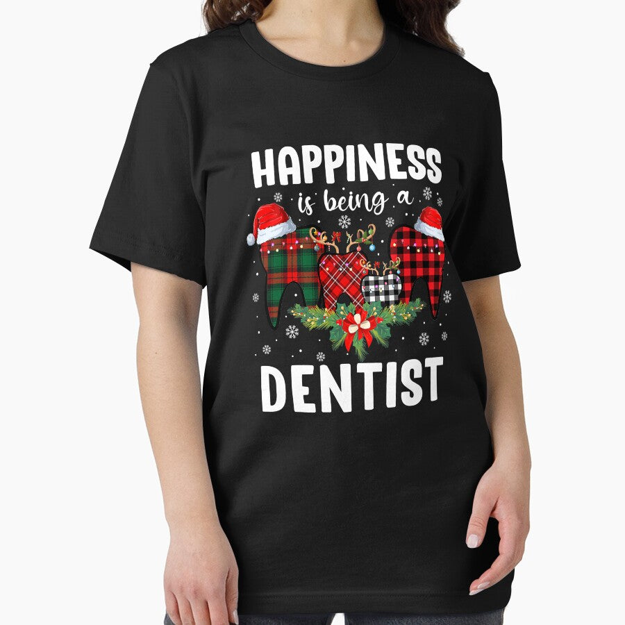 Happiness Is Being A Dentist Buffalo Plaid Teeth by norwoodcarney