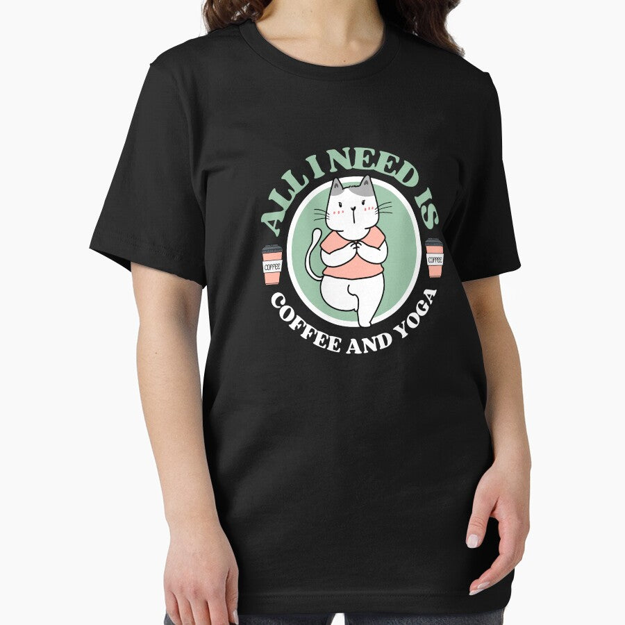 All I need is coffee and yoga funny yoga cat by reka88