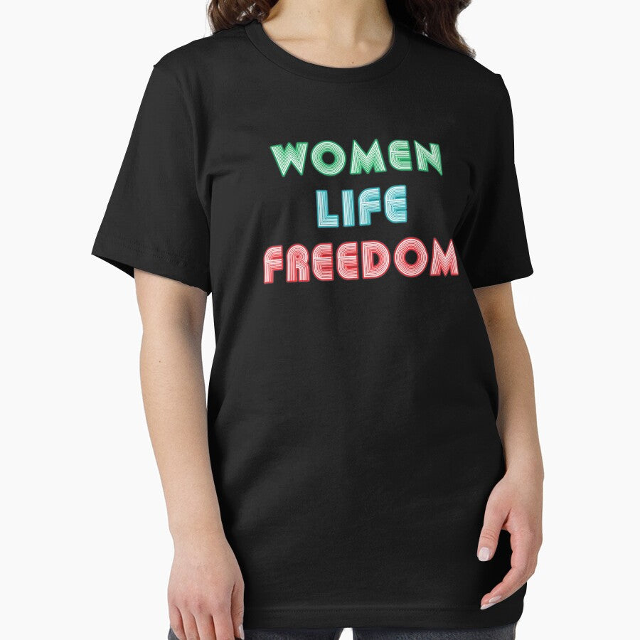 Women Life Freedom - Neon Text by Whimsical  Thinker