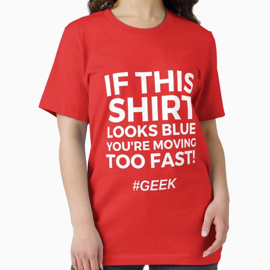 Red Blue Science Geek Shirt - Physics Science Geek T-Shirt by NativOrganics