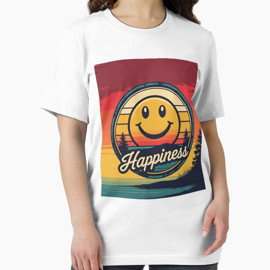 Retro Smiley Sunset Happiness by Frame and Flames