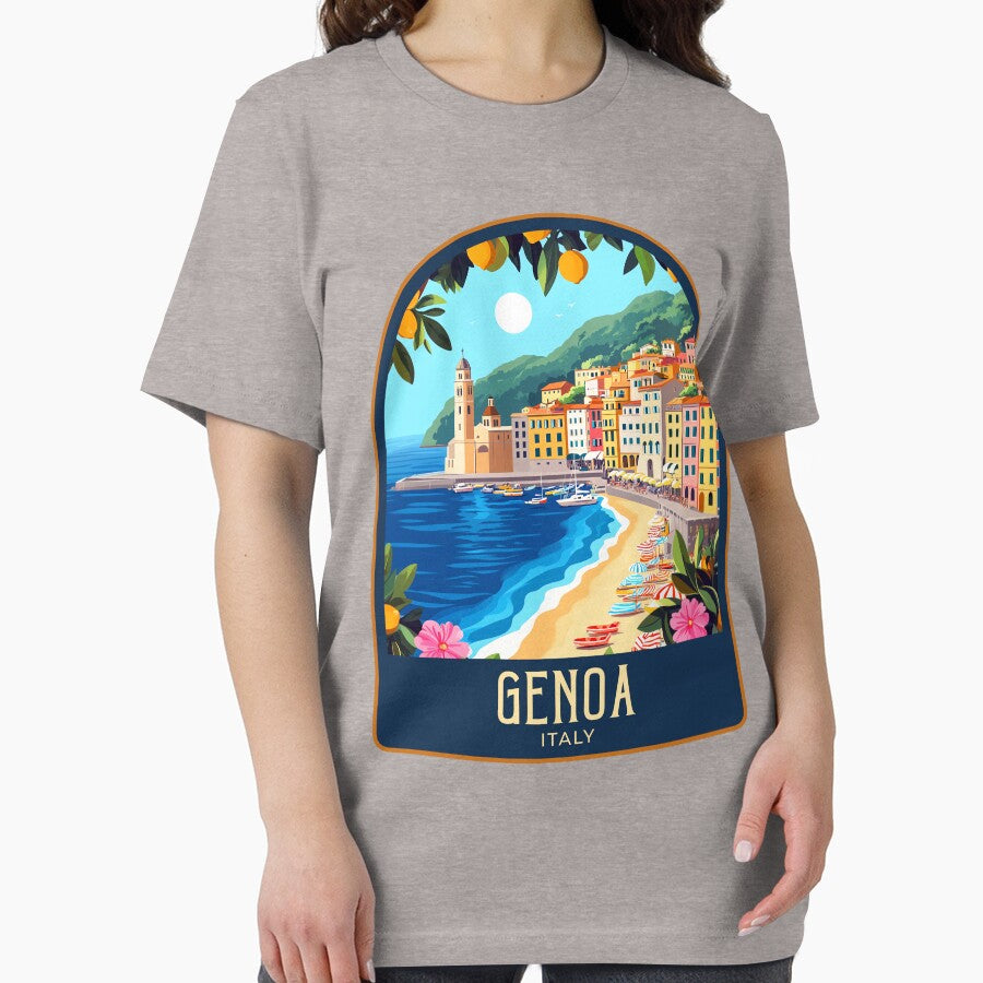 Genoa Vintage Travel Illustration by HomeLivingCo