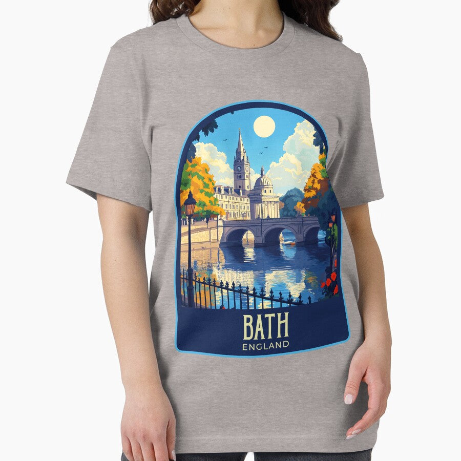 Bath Vintage Travel Illustration by HomeLivingCo