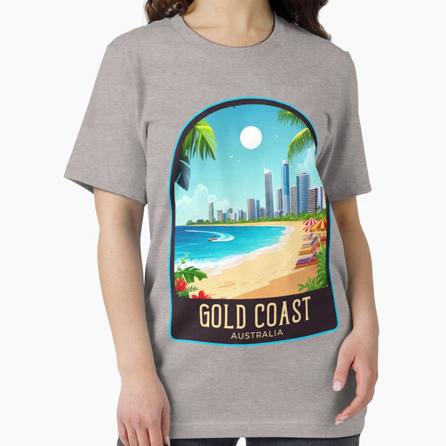 Gold Coast Vintage Travel Illustration by HomeLivingCo