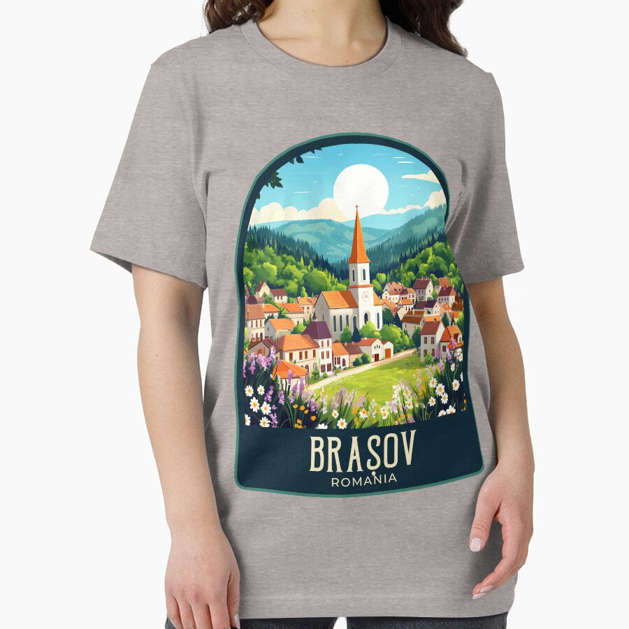 Brașov Vintage Travel Illustration by HomeLivingCo