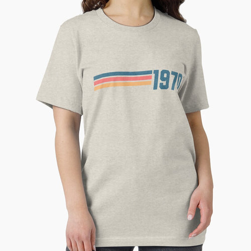 1970 Retro Stripes - Vintage Year T-Shirt by 99 Organizers