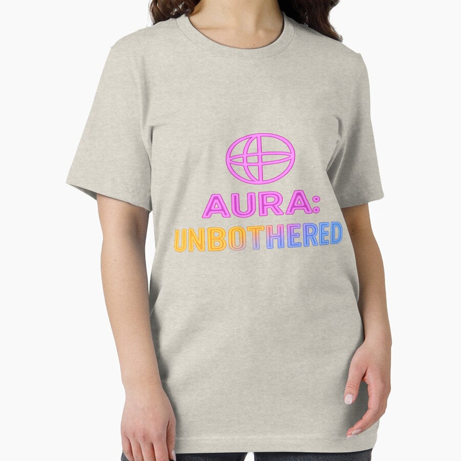 AURA: UNBOTHERED Retro Neon Logo – | 80s Aesthetic Glow Design by LevelUp Drip
