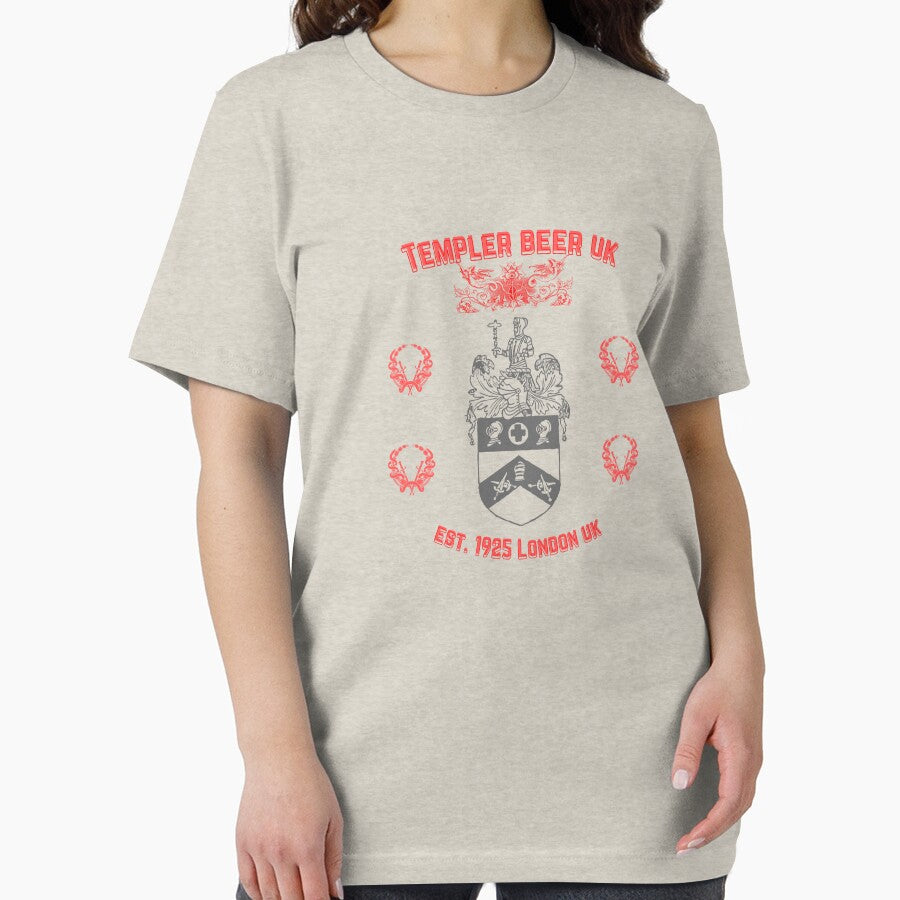 Knights Templar Beer London UK 1925 Est. Crest Coate of Arms Version - 10 by Henk GoGo T-Shirts ⭐️⭐️⭐️⭐️⭐️