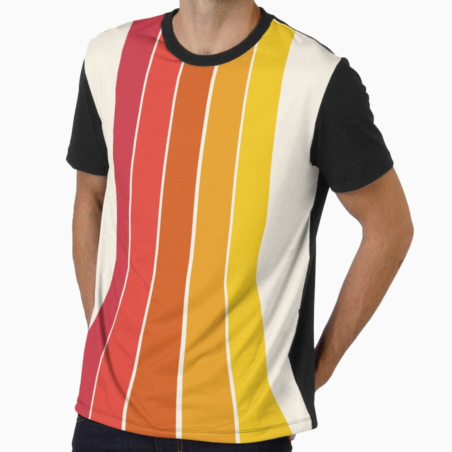 Rad - retro throwback 70s 1970s stripe beach 70's vibes minimal art by Seventy Eight by 78designs