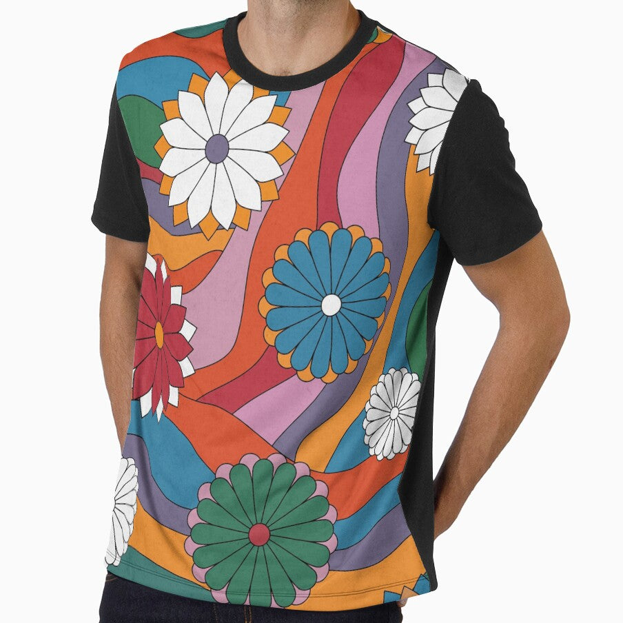 Flower Power - Retro Flowers and Waves by papierquarell
