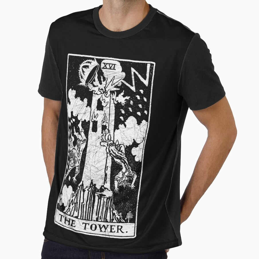 The Tower Tarot Card - Major Arcana - fortune telling - occult by createdezign