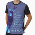 "Just Because You Can't Find Your Happiness" Galaxy Reindeer by thelatestkate