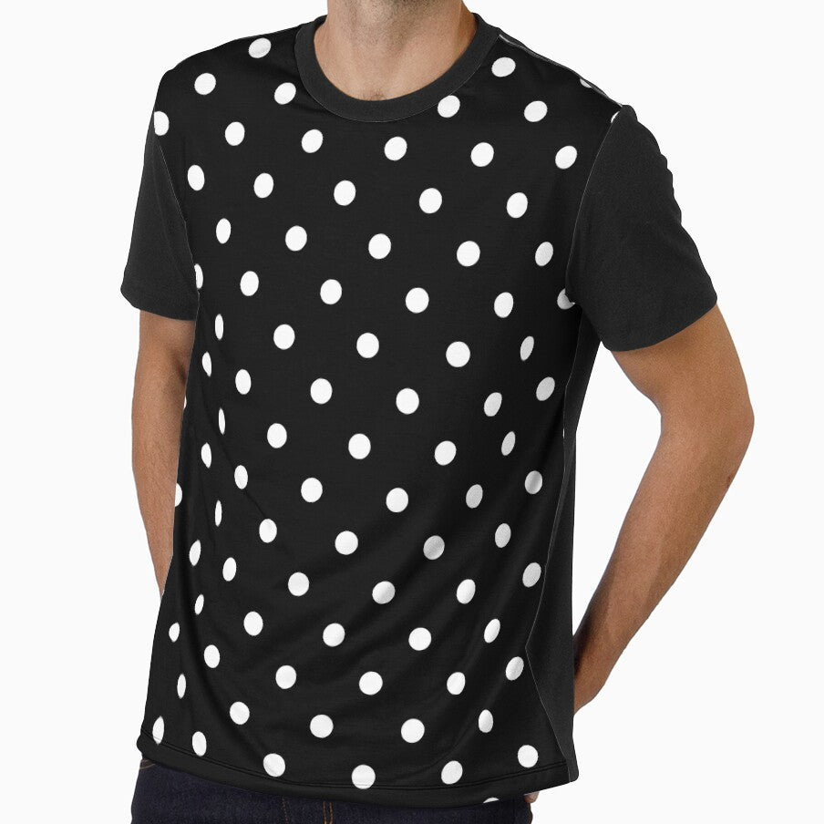 White Polka Dots on Black Background by starrylite