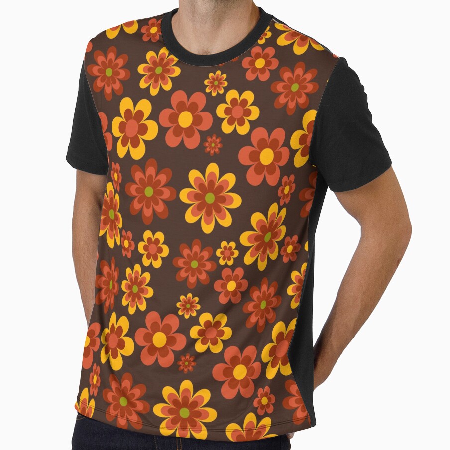 Vintage retro fall color flowers by JoeyGrace