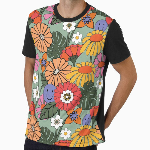 70's Retro Groovy Summer Floral Pattern by TeeBeesDesign