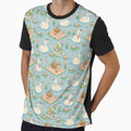 Swan Spring Pond Picnic Pattern by Soft Berry Studio