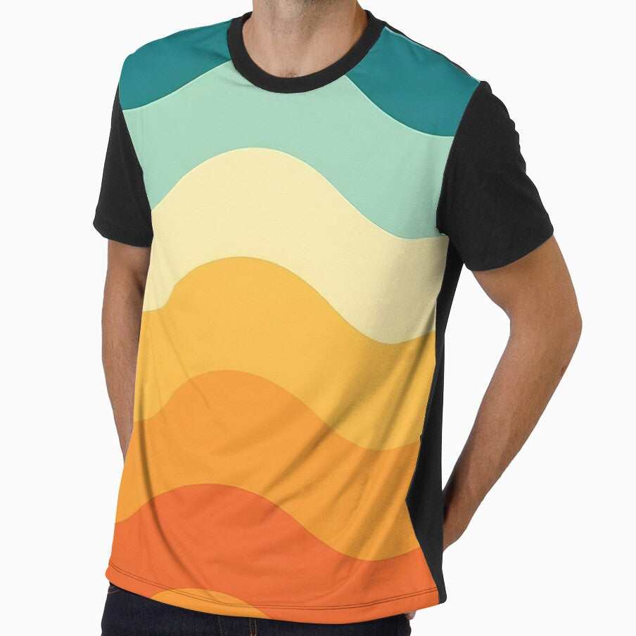 Retro photographic 70s palette waves I by Sara-Design2