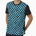 Y2K Scene Blue Checker Stars – Emo & Skater Aesthetic Pattern by bunnyreeaa