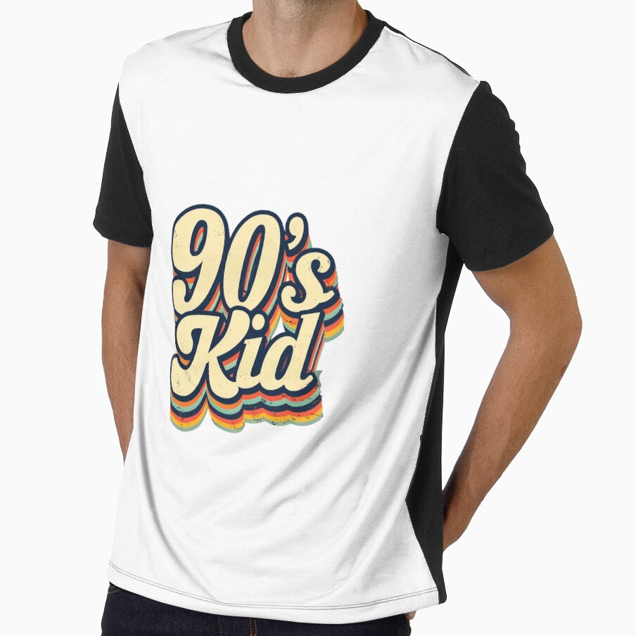 Vintage 90s Kid Retro Aesthetic Text Design T-Shirt by Colorful-Garden