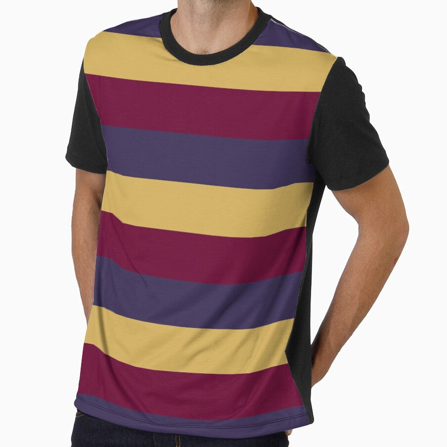3 Large NAVY BLUE, BURGUNDY RED and GOLD Horizontal STRIPES by RachelMacht