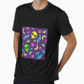 90S Geometric Alien - Purple And Neon by asherqg0guzman