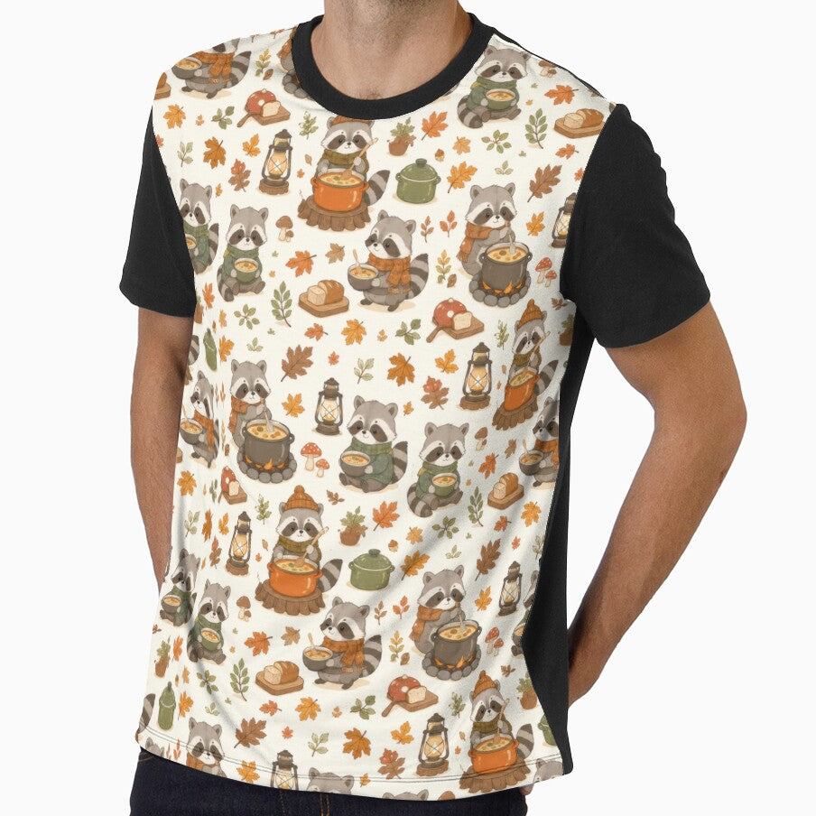 Raccoon Autumn Forest Soup Pattern by Soft Berry Studio