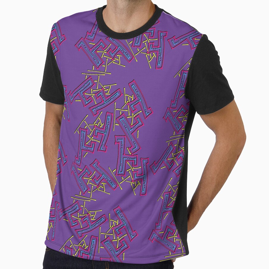 Nineties Aesthetic Pattern on Purple by that5280lady