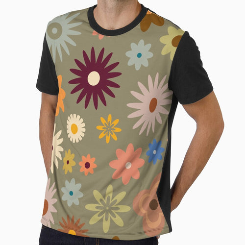 60s style retro flower pattern design poster by anandsiva2703